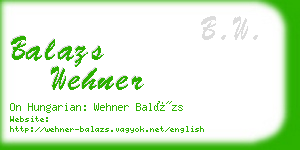 balazs wehner business card